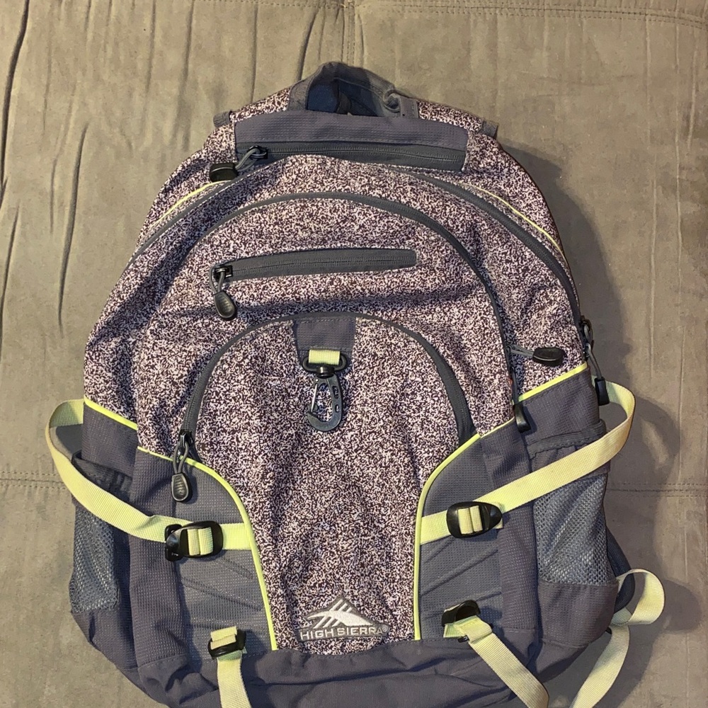 High Sierra Black and Yellow Backpack